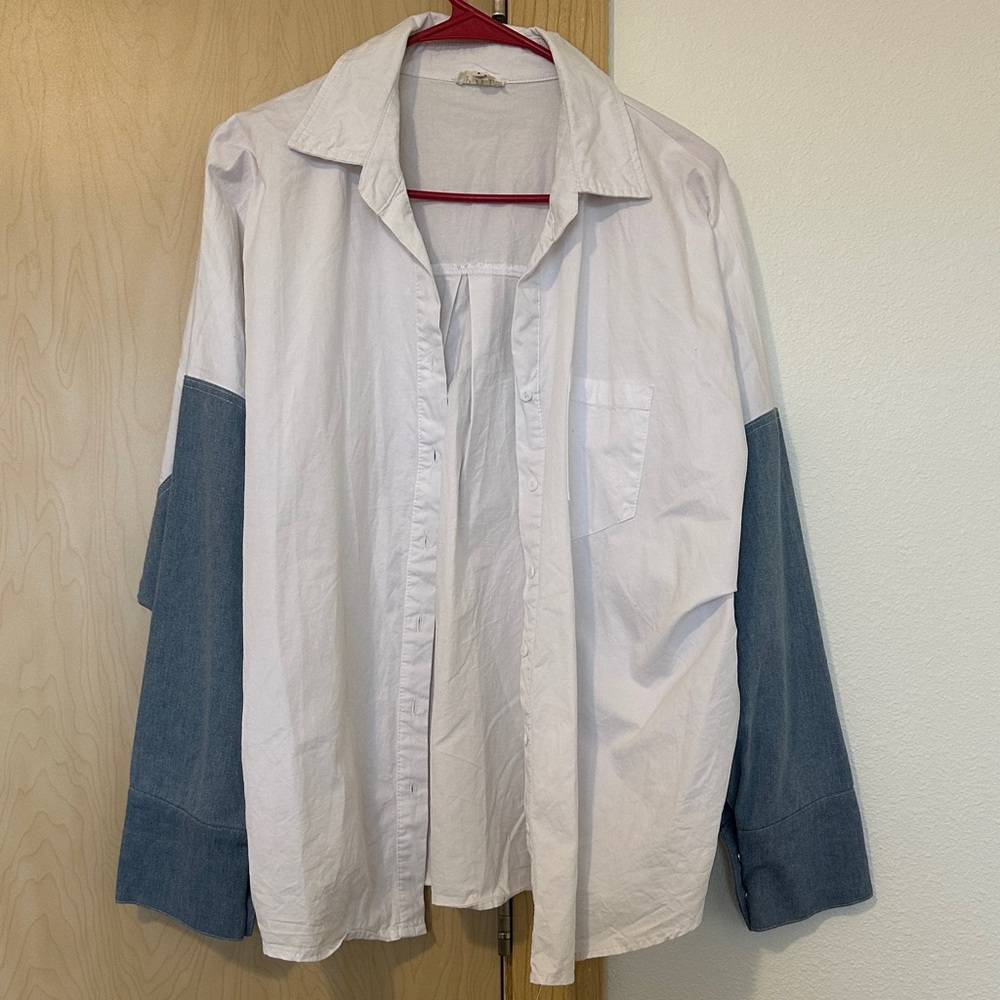 POL White Long Sleeve Shirt